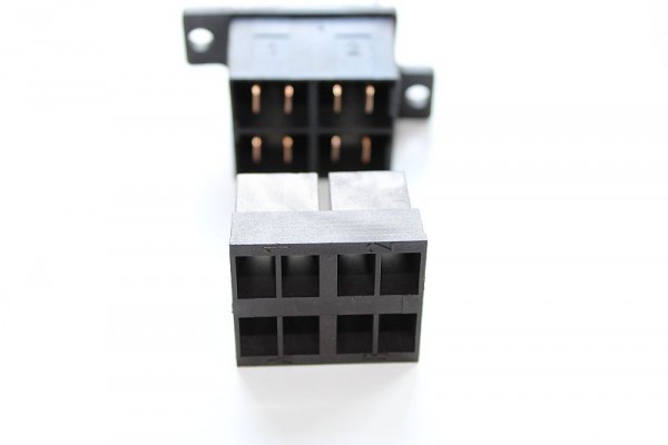 Zentralstecker-Set 2-polig schwarz